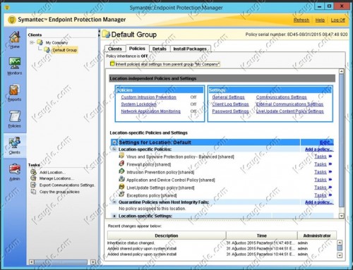 Symantec End Point Protection