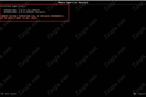 ESXI versiyon Downgrade