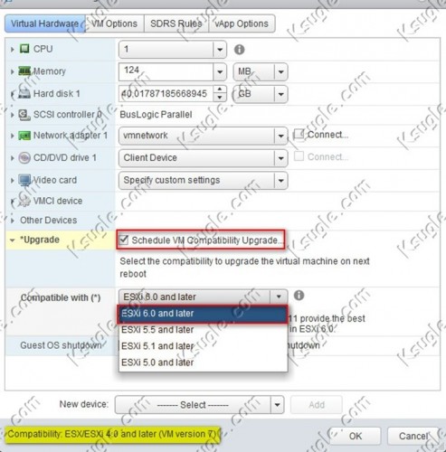 Vmware Virtual Hardware Versiyon Yükseltme