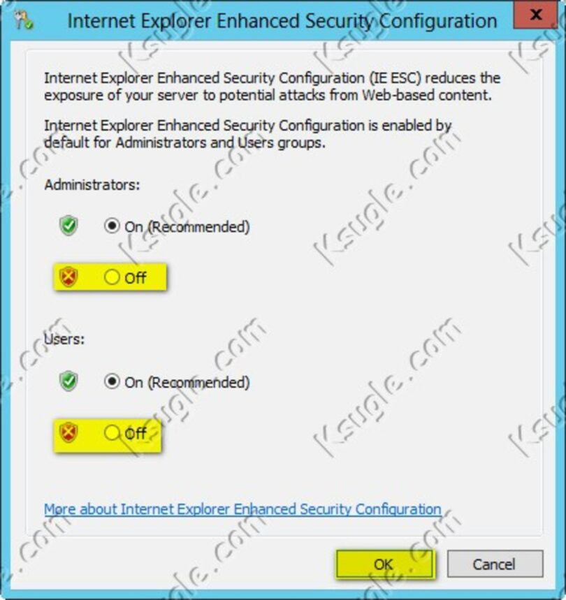 IE Enhanced Security Configuration