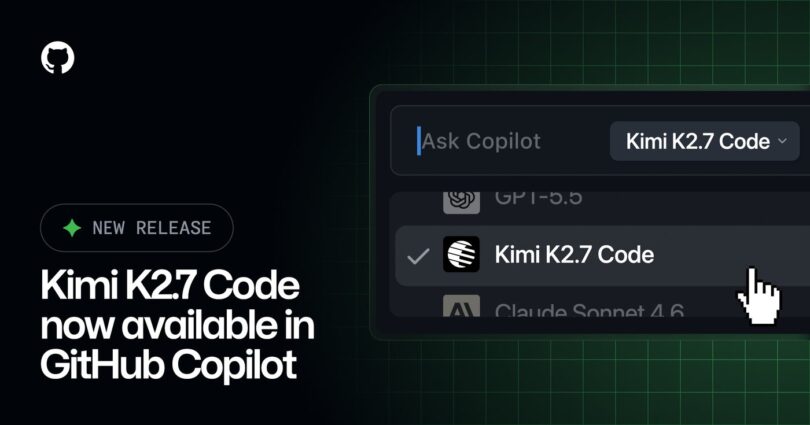 Kimi K2.7 Code GitHub Copilot model picker