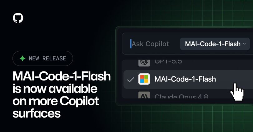 MAI-Code-1-Flash GitHub Copilot model picker